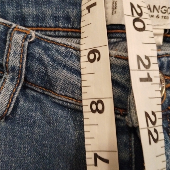 Mango medium wash thrashed ankle cropped jeans - Picture 4 of 7